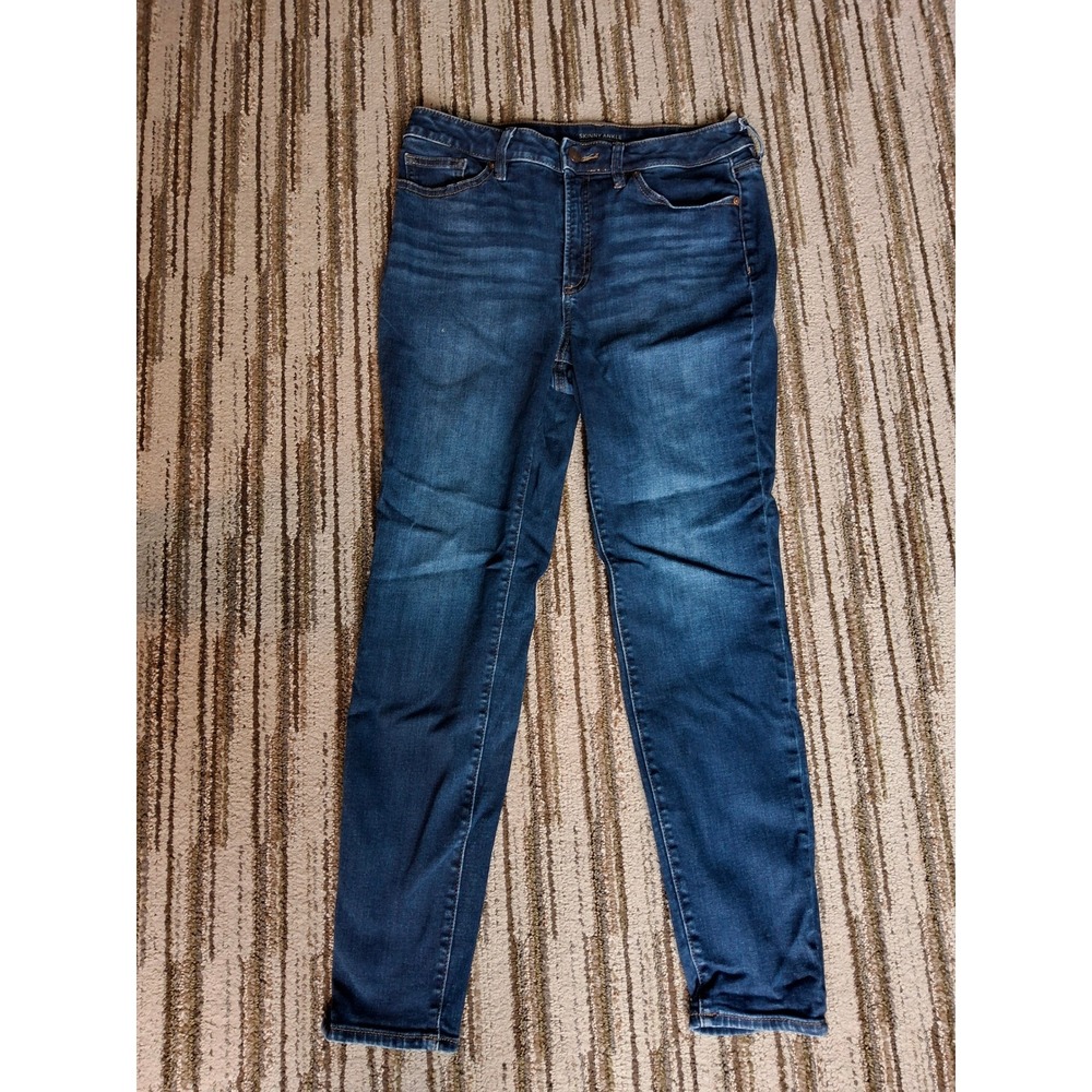 Chicos Skinny Ankle Jeans Womens 0.5 Regular US 6R Blue Denim High Rise Stretch